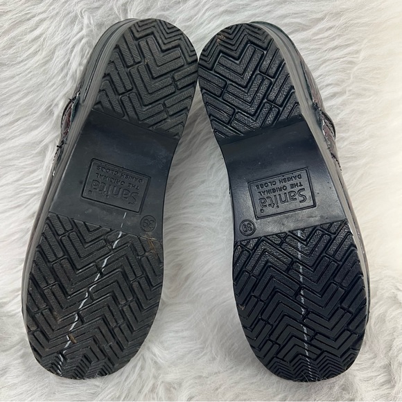 Sanita Pro. Patent Danish clogs burgundy embossed croc - Picture 12 of 16